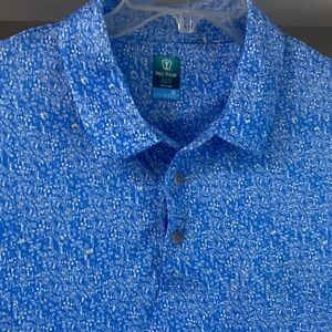 Pro Tour Cool Play EUC Blue & White Soft Golf Men’s Polo Shirt - Size XL